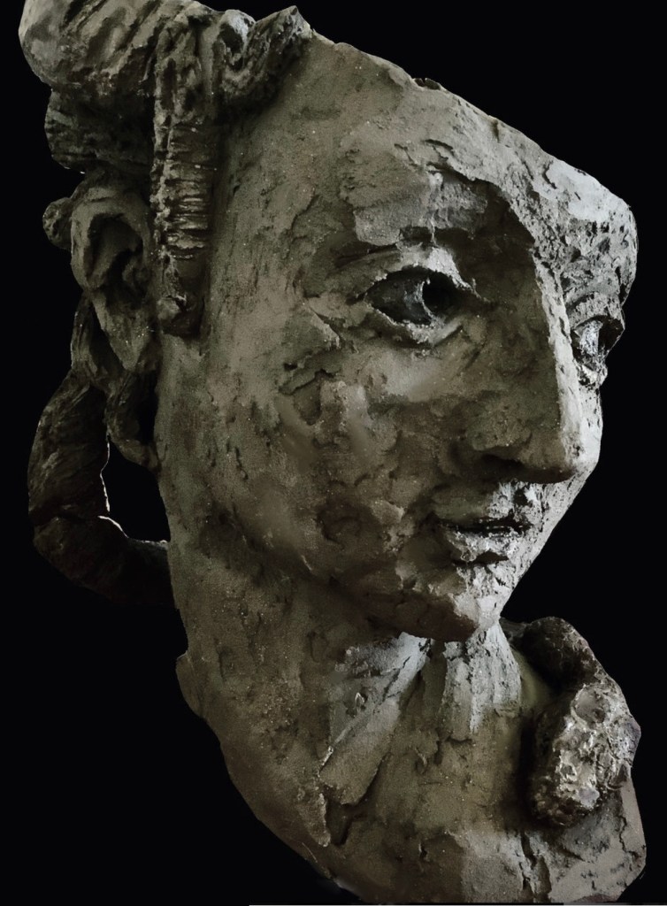 Ève tentation femme serpent Léonard de Vinci sculpture ceramique